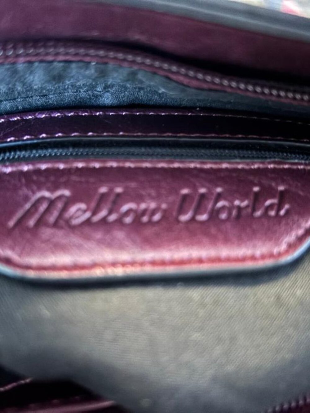 Mellow World Salome Floral Embossed Satchel Handbag Crossbody in Plum- 2 Straps - Picture 11 of 11